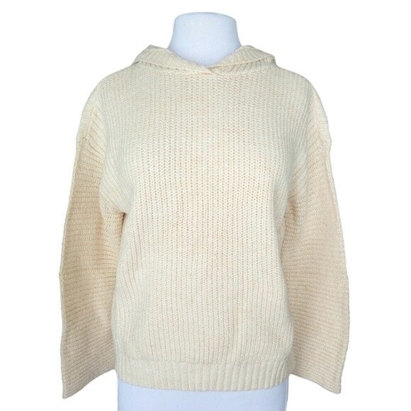 Abound Beige Hooded Sweater Size S NWT - Picture 2 of 11